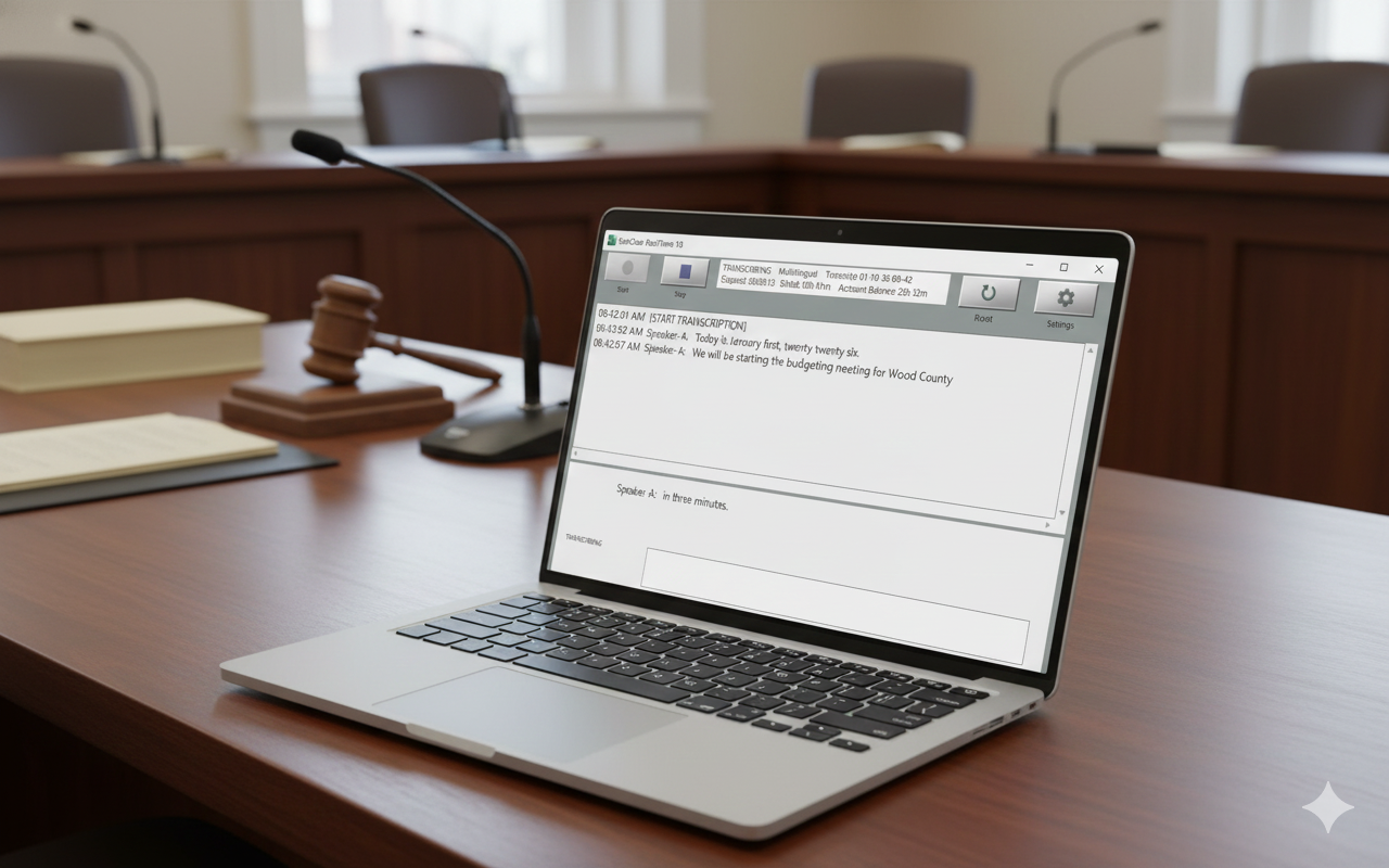 RealTime 10 running in a court